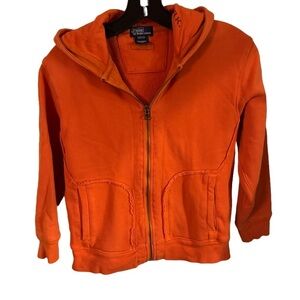Polo Ralph Lauren Unisex Kids Zip Up Hoodie Orange S 8-10